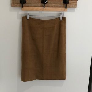 Faux suede pencil skirt